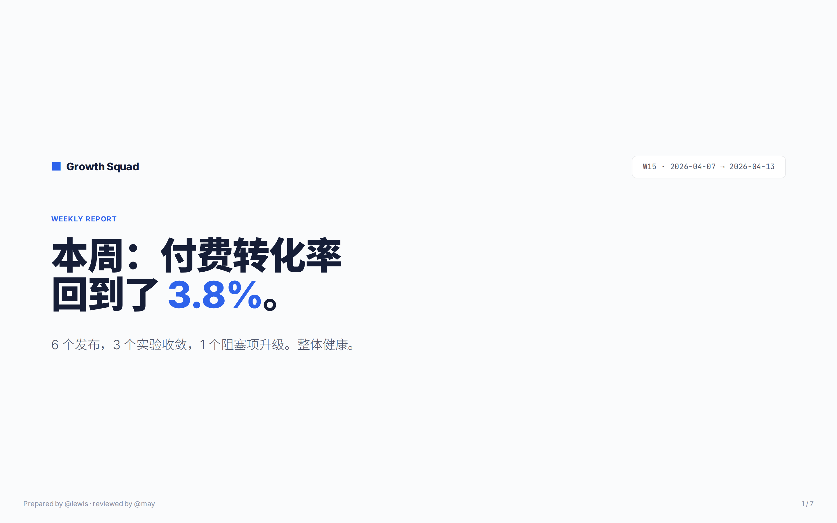 Html Ppt Weekly Report preview